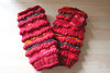 Fleece lined Woolen Wrist Warmers - Red